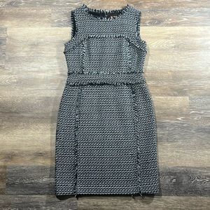 Tory Burch Woven Sleeveless Midi Cotton Blend Dress